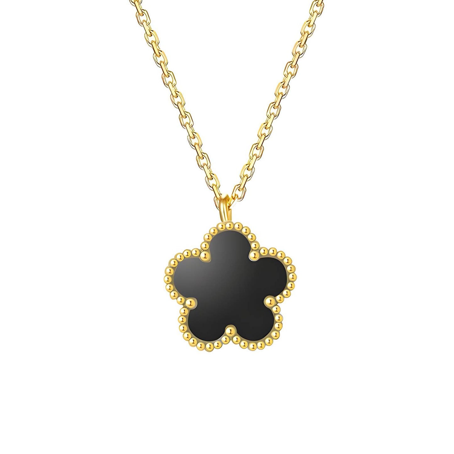 Black Flower Necklace