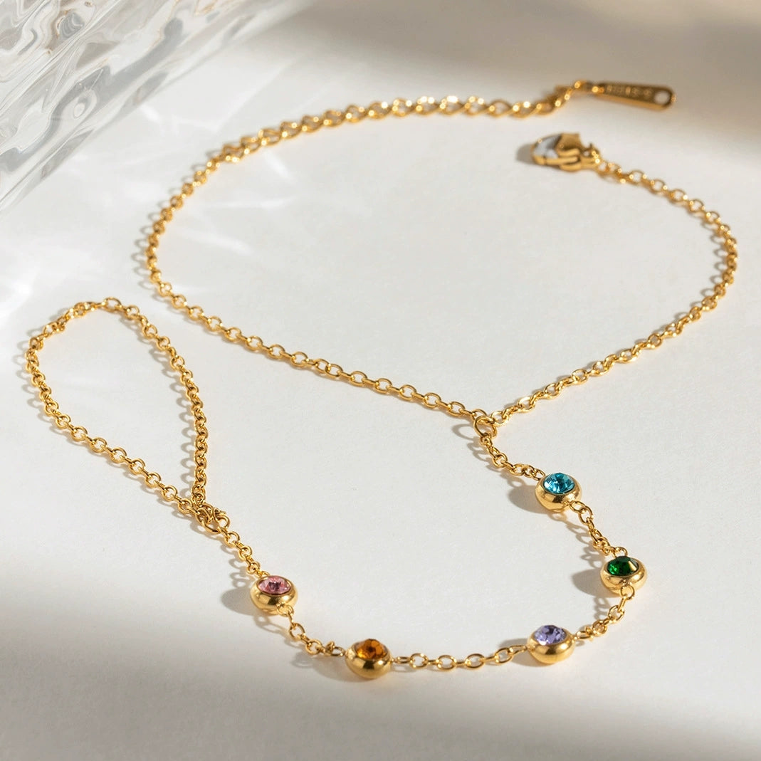 Multi-Stone Hand Chain
