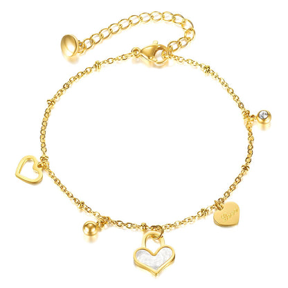 Hearts Charm Bracelet