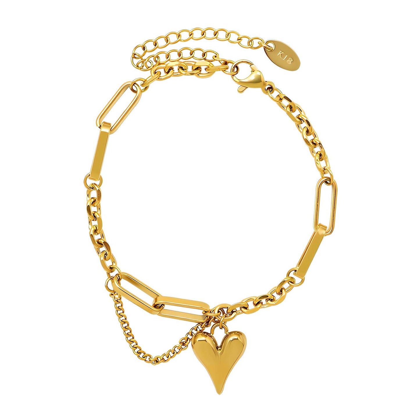 Heart & Chain Luxe Bracelet