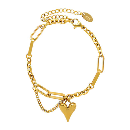 Heart & Chain Luxe Bracelet