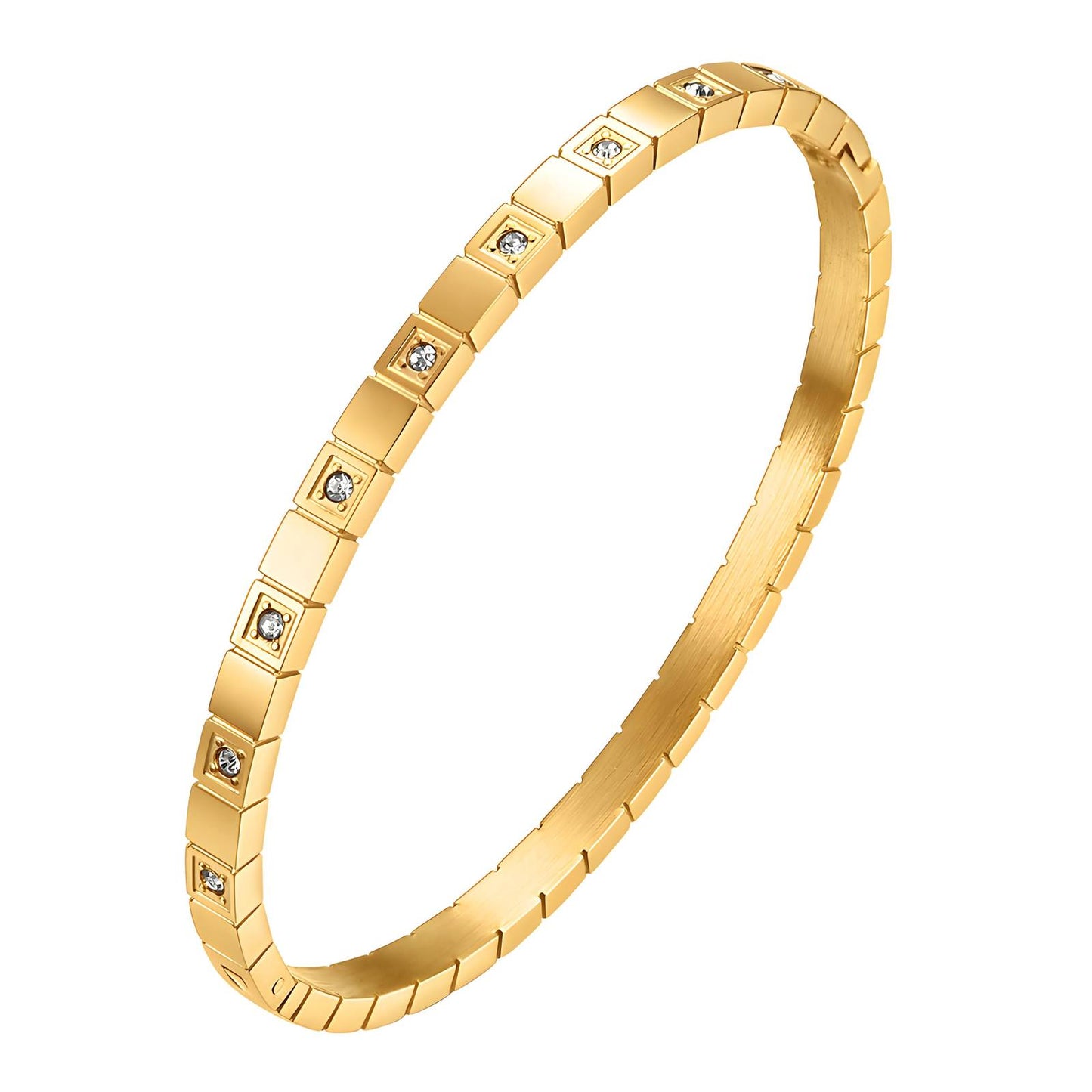 Zirconia Grid Bangle