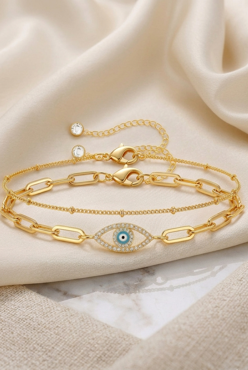 Zirconia Evil Eye Bracelet