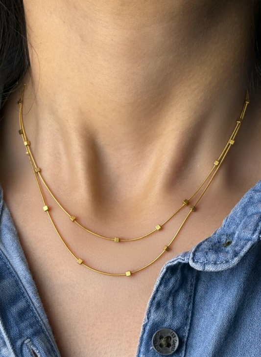 Double-Layer Beads Necklace