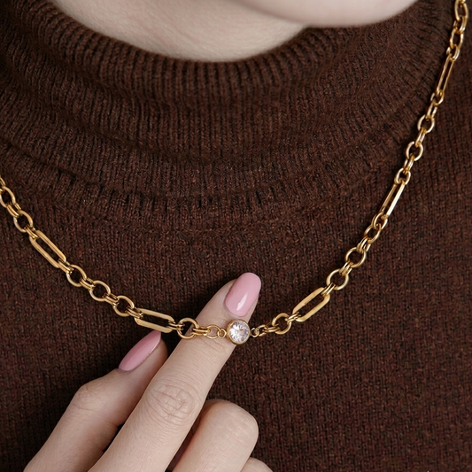 Bezel Link Necklace