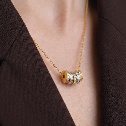 Dual Tone Barrel Necklace