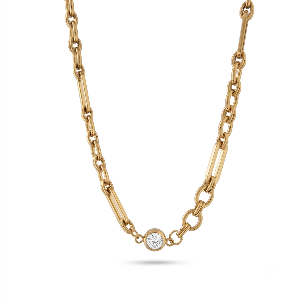 Bezel Link Necklace