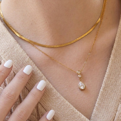 Teardrop Layered Necklace