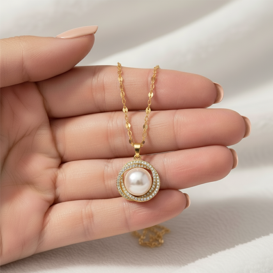 Pearl Zirconia Necklace