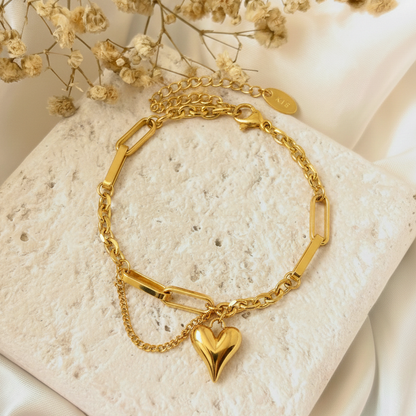 Heart & Chain Luxe Bracelet