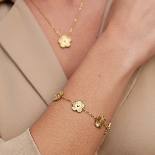 Golden Flowers Bracelet
