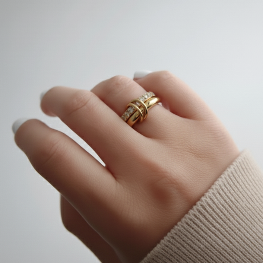 Stacked Interlock Ring
