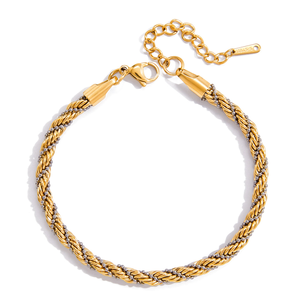 Dual Tone Twist Bracelet