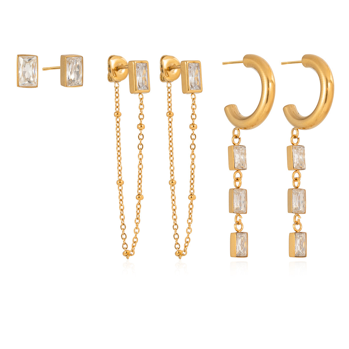 Sera Earrings ( Set of 3 Pairs)