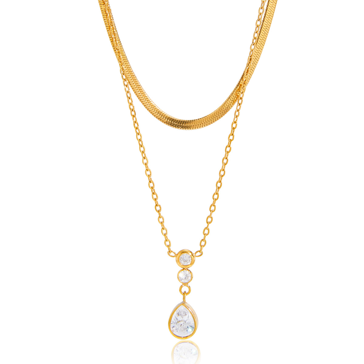 Teardrop Layered Necklace