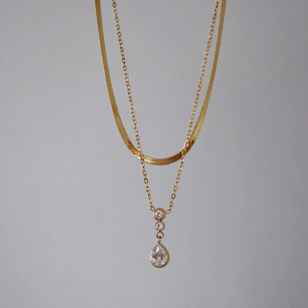 Teardrop Layered Necklace