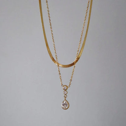 Teardrop Layered Necklace
