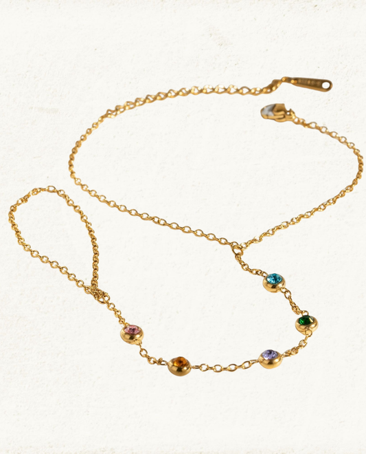 Multi-Stone Hand Chain