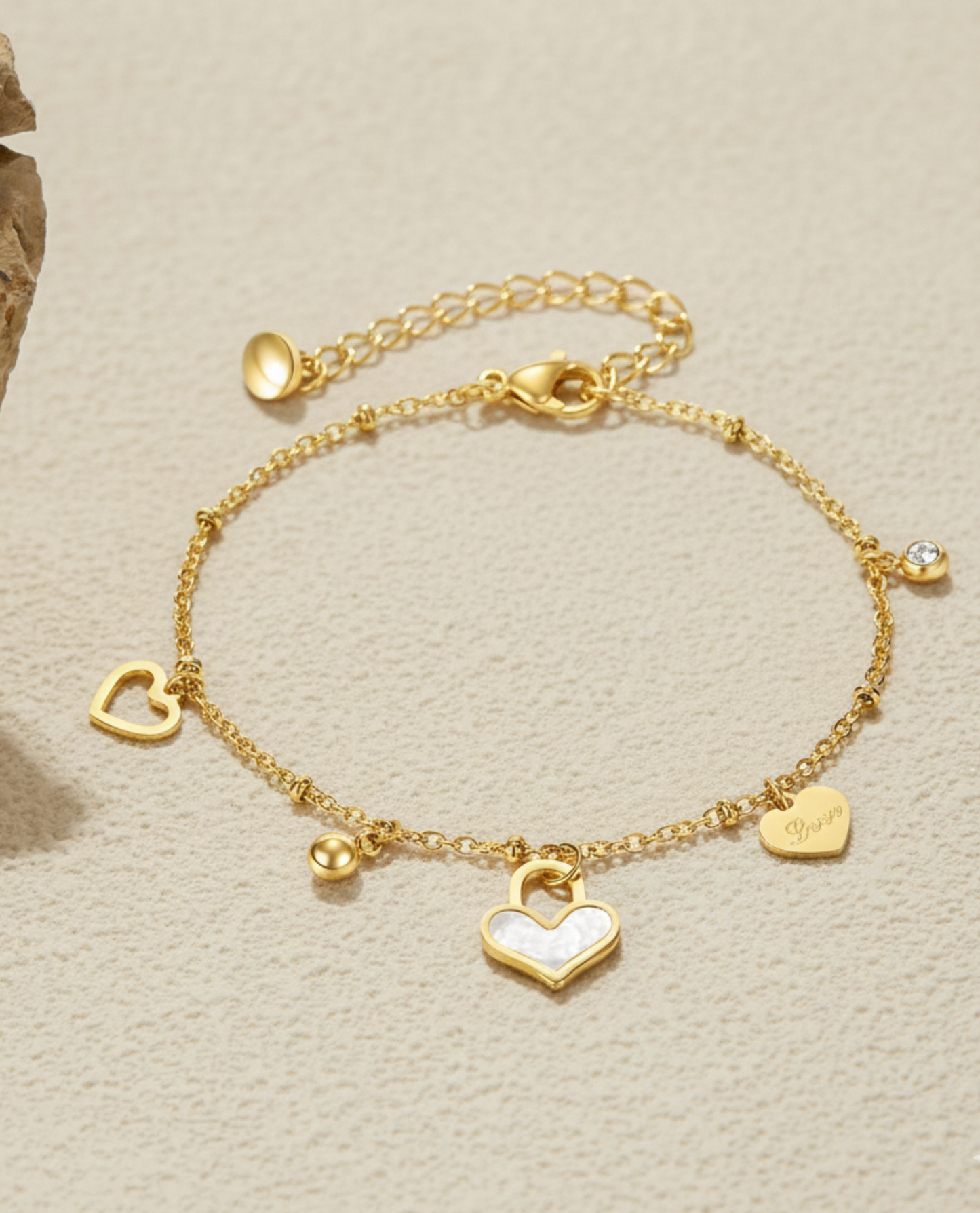 Hearts Charm Bracelet