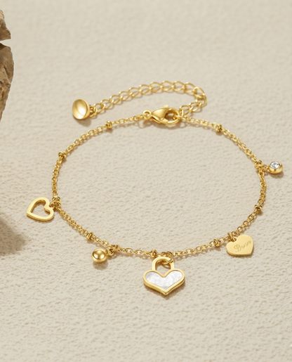 Hearts Charm Bracelet