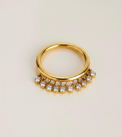 Zircon Tassel Ring