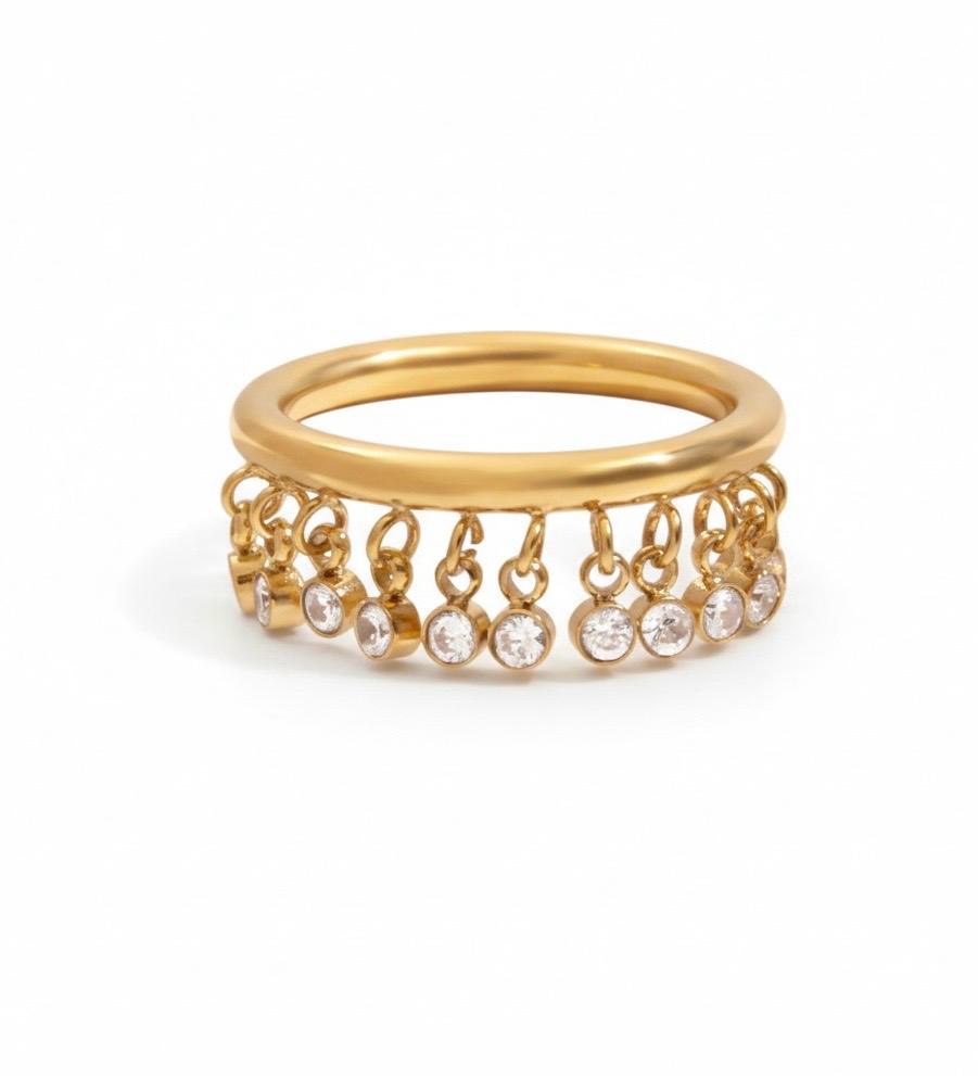 Zircon Tassel Ring
