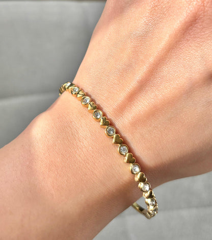 Mini Hearts Bangle