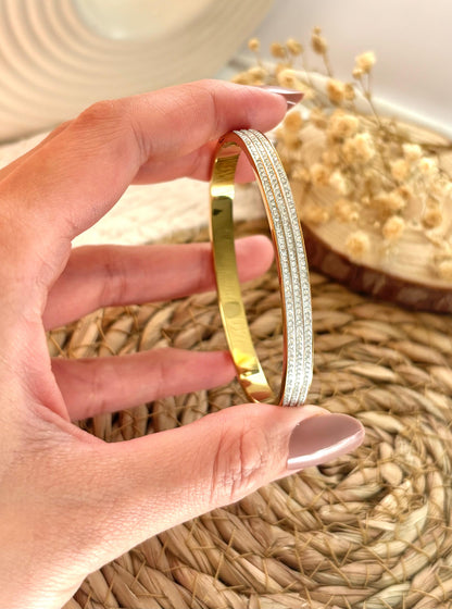 Trio Zircon Spark Bangle