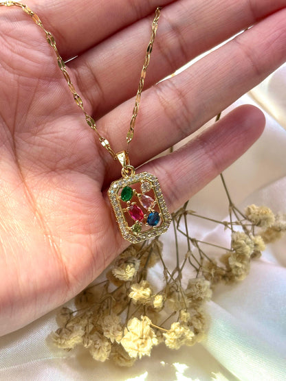 Multicolored Zirconia Necklace