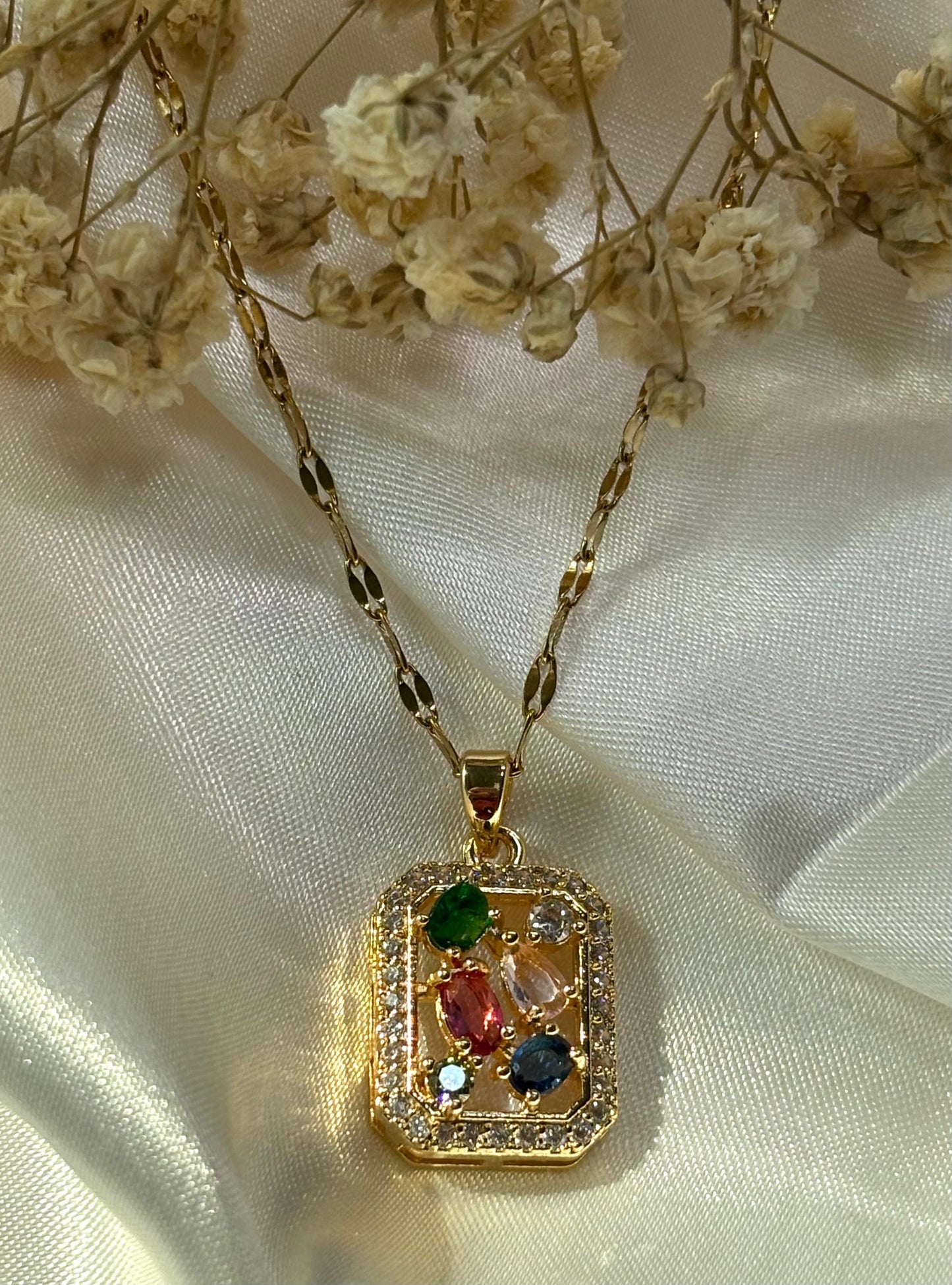 Multicolored Zirconia Necklace