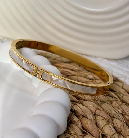 Lustre White Bangle