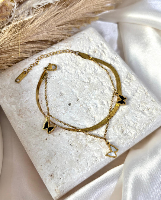 Stacked Butterfly Bracelet